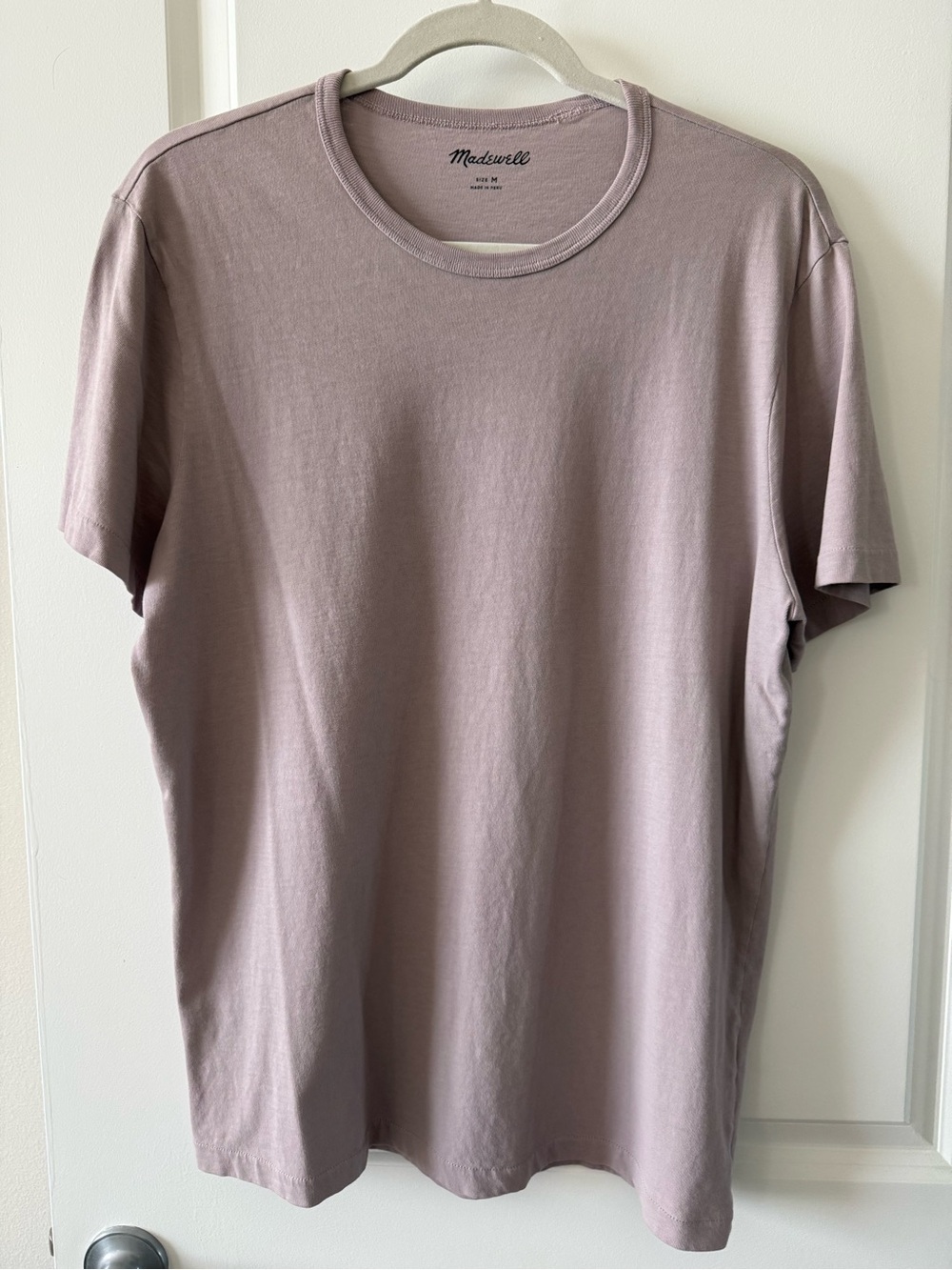 Madewell Men's Short-Sleeve Crewneck Tee in Mauve